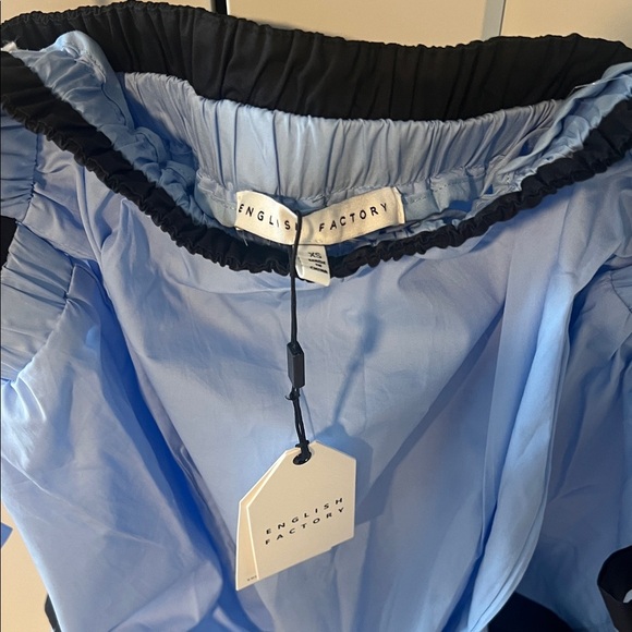 English Factory Light Blue Off-Shoulder Blouse - Picture 4 of 5